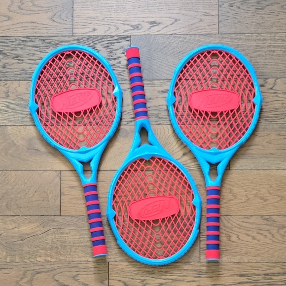 Nerf Blue and Red Kids Racket Set - Picture 1 of 2